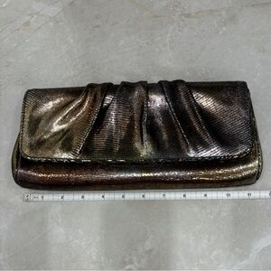 Lauren Merkin Iridescent Metallic Foldover
Envelope Style Large Evening Clutch